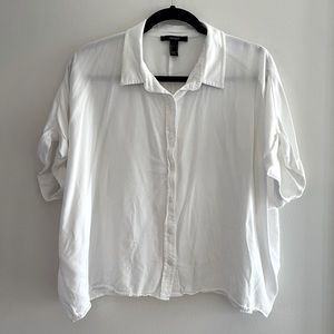 White short sleeve button up